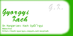 gyorgyi kach business card